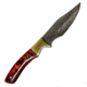 Battling Blades Skinning Knife, High Carbon Damascus Steel Blade, Red, 7129566871724