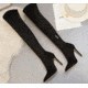 Battling Blades Stretch Over Pointed Toe Faux Boots, Long, 7538140577964