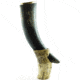Battling Blades Viking Small Drinking Horn With Horn Stand And Decorative Metal Rim Buffalo Horn, 8 Fl Oz, 1387279712290