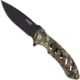 Bear Edge Brisk 1.0 Folding Knife, 3.25in, 440 Stainless Steel, Stainless Steel w/Soft Touch Coating Handle, Realtree Edge, 61507