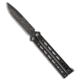 Bear Ops Bear Ops Bear Song VIII Bayonet Butterfly Knife Galaxy 4.5" Damascus, Gray, Damascus, adult, BHQ-145564