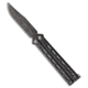 Bear Ops Bear Ops Bear Song VIII Butterfly Knife Galaxy 4.5" Damascus, Gray, Damascus, adult, BHQ-143692