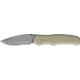 Bear Ops Manual Control Fold Knife, SS Drop Point Blade, Polished desert tan G-10 Handle BC32000