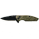Bear OPS Rancor IX 2.25in Folding Knife, Sandvik Blade Steel, Black Blade, OD Green Aluminum Handle, MC900OD7B