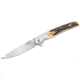 Bear &amp; Son Cutlery 21 Pattern Stag Bone Rancher Liner Lock Folding Knife, 3.38in, D2 Steel, Bone Staglon Handle, 521