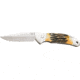 Bear &amp; Son Cutlery 3 3/4 Genuine India Stag Bone Automatic Lockback With Metal Belt Clip - 5A08