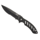 Bear &amp; Son Cutlery Brisk 1.0 9 3/4 Black Fixed Blade With Ballistic Sheath - 71517