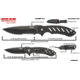Bear &amp; Son Cutlery Brisk 1.0 Comb Set 4 1/16 Black Folder &amp; 9 3/4 Black Fixed Blade - 71700
