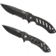 Bear &amp; Son Cutlery Brisk 1.0 Comb Set 4 1/16 Black Folder &amp; 9 3/4 Black Fixed Blade - 71700