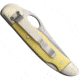 Bear &amp; Son Cutlery Yellow Delrin Locking Cowhand Folding Knife, 4.25in Closed, 3.25in, 1095 Carbon Steel, Satin Blade, Yellow Delrin Handle, C3150L