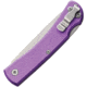 Bear &amp; Son Cutlery Small Farmhand Folding Knife, 3.63in Closed, 2.63in, High Carbon Stainless Steel, Satin Blade, Purple Aluminum Handle, 137LPL