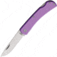 Bear &amp; Son Cutlery Small Farmhand Folding Knife, 3.63in Closed, 2.63in, High Carbon Stainless Steel, Satin Blade, Purple Aluminum Handle, 137LPL