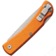 Bear &amp; Son Cutlery Small Farmhand Folding Knife, 3.63in Closed, 2.63in, High Carbon Stainless Steel, Satin Blade, Orange Aluminum Handle, 137LOR