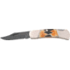 Bear &amp; Son Executive Lockback Fold Knife, Damascus Steel clip Blade, India Stag Bone Handle BC526D