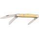 Bear &amp; Son Med Stockman Fold Knife, SS clip Blade, Smooth yellow delrin Handle BCC318