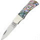 Bear &amp; Son Mini Executive Fold Knife, SS Blade, Abalone Handle BCAB40