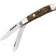 Bear &amp; Son Mini Trapper Fold Knife, SS clip and spey Blades, Heritage Walnut handl BCC25412