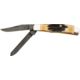 Bear &amp; Son Mini Trapper Fold Knife, SS clip and spey Blades, India Stag Bone Handle BC507D