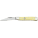 Bear &amp; Son Peanut Fold Knife, Clip Blade, Smooth yellow delrin Handle BCC319