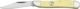 Bear &amp; Son Peanut Fold Knife, Clip Blade, Smooth yellow delrin Handle BCC319