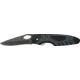 Bear &amp; Son Sideliner Fold Knife, black finish titanium coated standard edge Blade, Black Zytel and Kraton Handle BC7410T