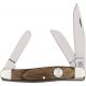 Bear &amp; Son Stockman Fold Knife, 1095 Carbon Steel clip, Heritage Walnut Handle BCC247