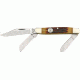 Bear &amp; Son Stockman Fold Knife, High polished 1095 Carbon Steel clip, Red Stag Bone Handle BCCRSB47