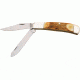Bear &amp; Son Trapper Stag Fold Knife, High Carbon SS clip and spey Blade, India Stag Bone Handle BC554