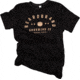 Beardbrand Shirt - Mens, Banner Tee Print, Black/Gold, Small, 331005