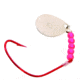 BearPaw Flicker Snelled Hook, Wide Gap, Kahle Red, 12in Mono, Size 2, 6 per Pack, FNRWB-2