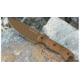 Becker Knife &amp; Tool Nessmuk Fixed Blade Knife, 9.13in Overall, 4.3in Brown Coated 1095 Cro-Van Carbon Steel Blade, Brown Ultramid Handle, Celcon Belt Sheath, BK19
