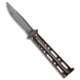 Benchmark Butterfly Folding Knife, 4.00in, Stainless Steel, Clip Point Blade, Metal, Copper Handle, Copper/Gray, 9.00 inch, BHQ-135740