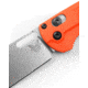 Benchmade Hunt Taggedout Folding Knife, 3.5 in, CPM-154, Drop Point Blade, Grivory, Orange Handle, Reversible Tip-Up, 15535
