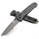Benchmade Bailout Folding Knife, 3.38in, CPM-M4 Steel, Serrated Tanto Blade, 6061-T6 Aluminum, Black Handle, 537SGY-03