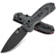 Benchmade Mini Freek Folding Knife, 3 in, CPM-M4 Steel, Drop Point Blade, Everyday Carry, G10, Black/Gray/Red Handle, 565BK-02