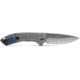 Benchmade 748 Narrows Folding Knife, 3.43in, M390 58-61HRC, Plain Drop Point, Raw Titanium, 748