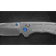 Benchmade 748 Narrows Folding Knife, 3.43in, M390 58-61HRC, Plain Drop Point, Raw Titanium, 748