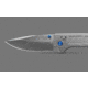 Benchmade 748 Narrows Folding Knife, 3.43in, M390 58-61HRC, Plain Drop Point, Raw Titanium, 748