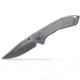 Benchmade 748 Narrows Folding Knife, 3.43in, M390 58-61HRC, Plain Drop Point, Raw Titanium, 748