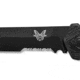 Benchmade Autocrat Automatic Folding Knife, 3.3in, Coated, Serrated, Reverse Tanto, G10 black handle, 8551SBK