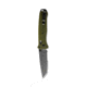 Benchmade Bailout Folding Knife, 3.38 in, CPM-M4 Steel, Serrated Tanto Blade, 6061-T6 Aluminum, Woodland Green Handle, 537SGY-1