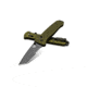 Benchmade Bailout Folding Knife, 3.38 in, CPM-M4 Steel, Serrated Tanto Blade, 6061-T6 Aluminum, Woodland Green Handle, 537SGY-1