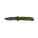 Benchmade Bailout Folding Knife, 3.38 in, CPM-M4 Steel, Serrated Tanto Blade, 6061-T6 Aluminum, Woodland Green Handle, 537SGY-1