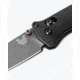 Benchmade Bailout Folding Knife, 3.38 in, CPM-M4 Steel, Non-Serrated Tanto Blade, 6061-T6 Aluminum, Black Handle, 537GY-03