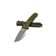 Benchmade Bailout Folding Knife, 3.38in, CPM-M4, Non-Serrated Tanto Blade, 6061-T6 Aluminum, Woodland Green Handle, 537GY-1