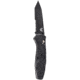 Benchmade Barrage Osborne Assisted Opening Folding Knife, 3.6 in, 154CM, BK Coated Combo Edge Tanto, Valox, Black, 583SBK