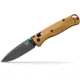 Benchmade Bugout Axis Folding Knife, 3.24 in, M390 Stainless Steel, Drop Point Blade, 6061-T6 Aluminum, Burnt Handle, 535BK-07