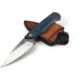Benchmade Dacian Fixed Blade Knife, 3.54in, Magnacut Stainless Steel, Spear-Point, Micarta, Blue Denim, Brown Sheath, 203-04
