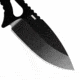 Benchmade Follow Up Fixed Blade Knife, Plain Edge Coated Drop Point Blade, 2.6in, Skeletonized Stainless Steel Handle, 101BK