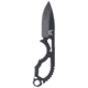 Benchmade Follow Up Fixed Blade Knife, Plain Edge Coated Drop Point Blade, 2.6in, Skeletonized Stainless Steel Handle, 101BK